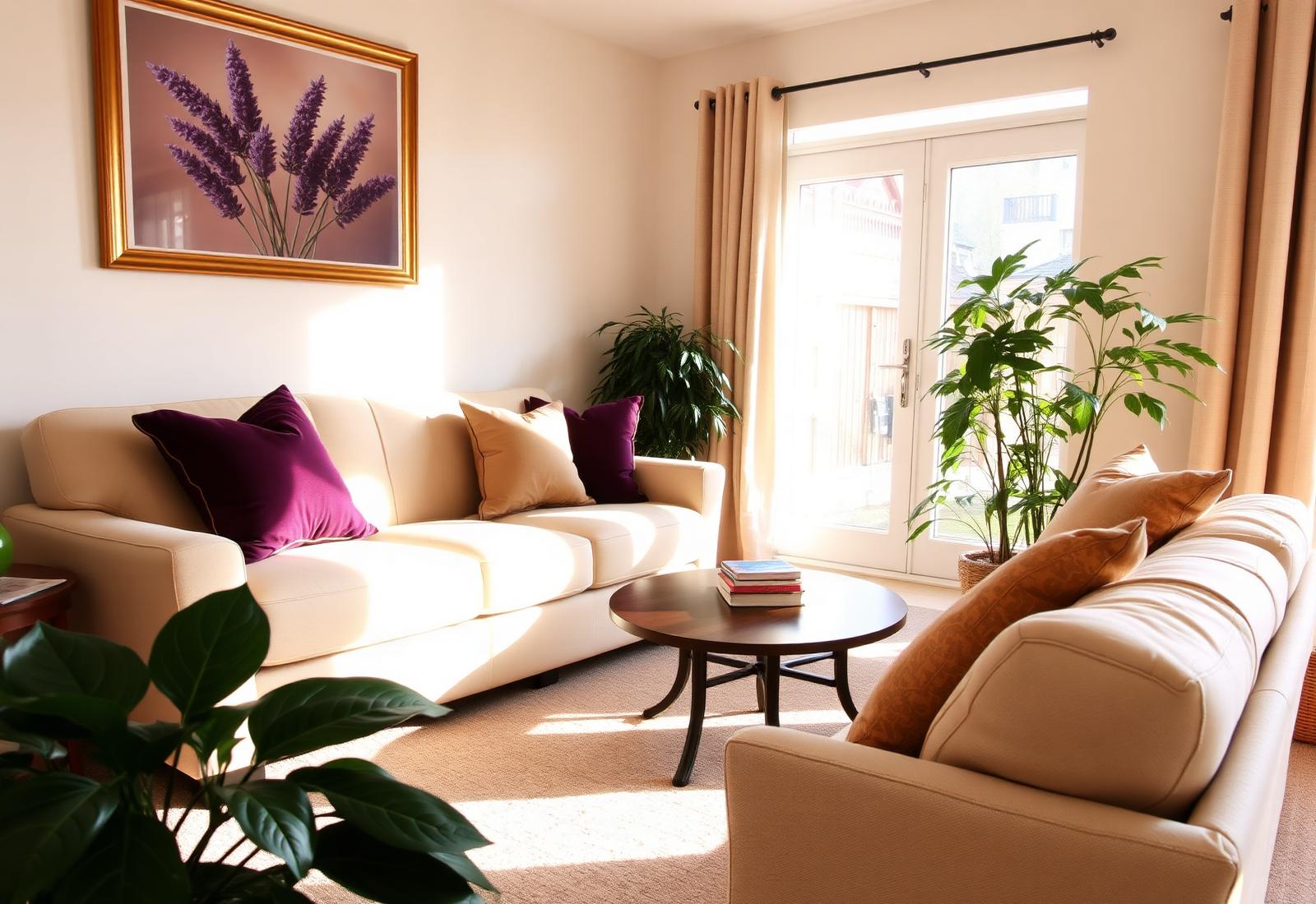 A warm, welcoming residential care home living room
